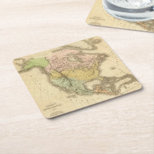 Noord-Amerika 20 2 Kartonnen Onderzetters (Schuin)