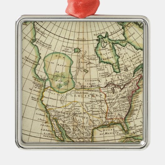 Noord-Amerika 21 Metalen Ornament (Voorkant)