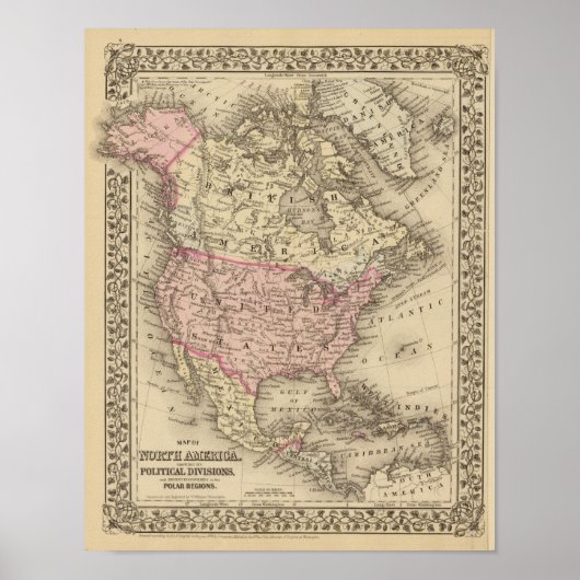 Noord-Amerika 21 Poster (Voorkant)