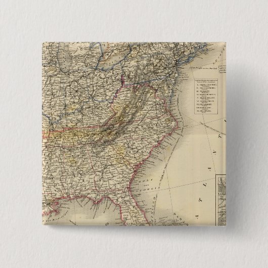 Noord-Amerika 26 Vierkante Button 5,1 Cm (Voorkant)
