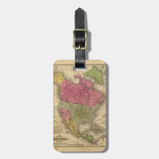 Noord-Amerika. 2 Bagagelabel (Voorkant verticaal)
