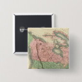 Noord-Amerika 2 Vierkante Button 5,1 Cm (Voorkant /achterkant)