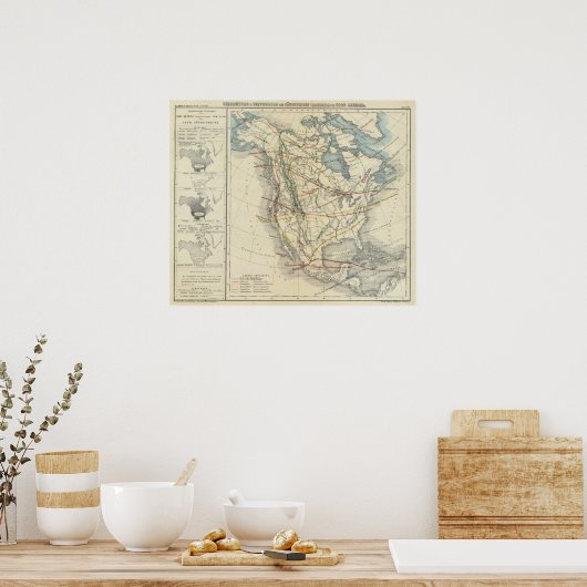 Noord-Amerika 33 Poster (Keuken)