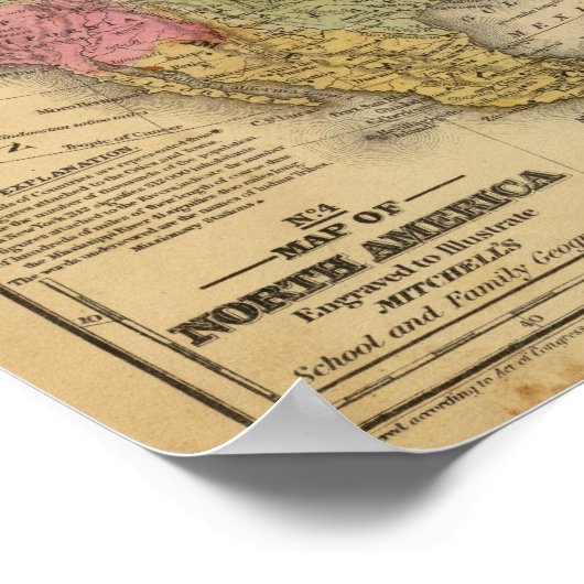 Noord-Amerika 34 Poster (Hoek)