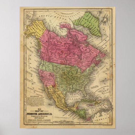 Noord-Amerika 34 Poster (Voorkant)