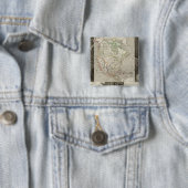 Noord-Amerika 39 Vierkante Button 5,1 Cm (In situ)