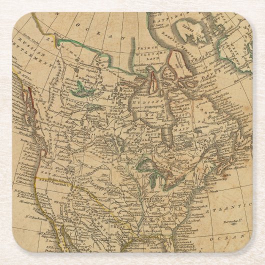 Noord-Amerika 3 Kartonnen Onderzetters (Voorkant)