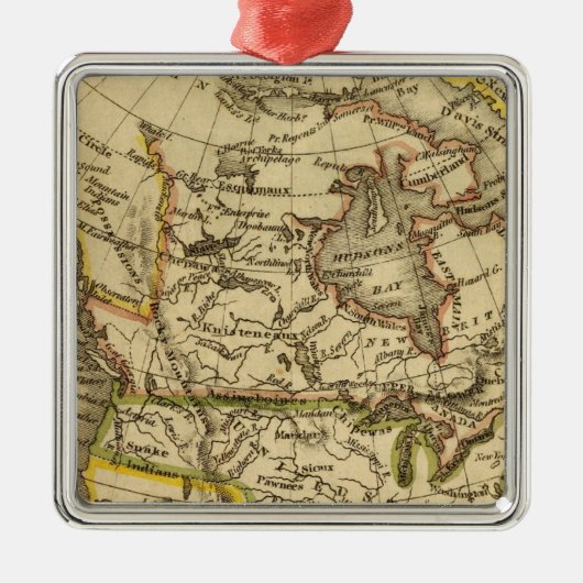 Noord-Amerika 40 Metalen Ornament (Voorkant)