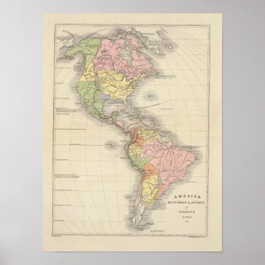 Noord-Amerika 40 Poster (Voorkant)