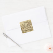 Noord-Amerika 40 Vierkante Sticker (Envelop)