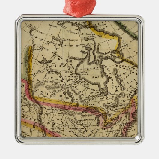 Noord-Amerika 42 Metalen Ornament (Voorkant)