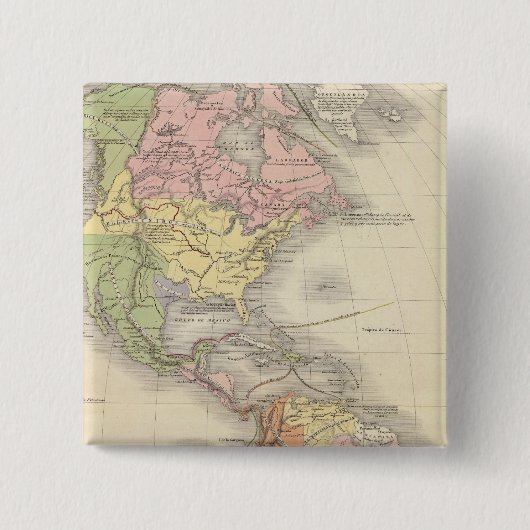 Noord-Amerika 46 Vierkante Button 5,1 Cm (Voorkant)
