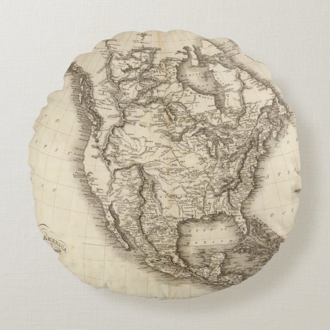 Noord-Amerika 47 Rond Kussen (Voorkant)