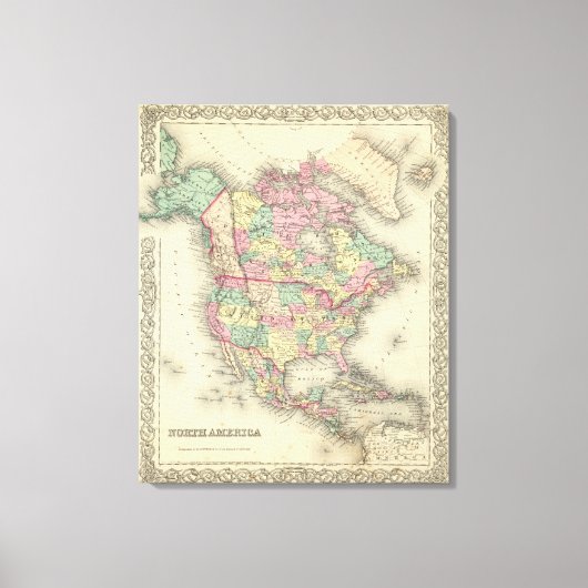 Noord-Amerika 48 Canvas Afdruk (Voorkant)