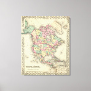 Noord-Amerika 48 Canvas Afdruk
