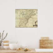Noord-Amerika 4 Poster (Keuken)