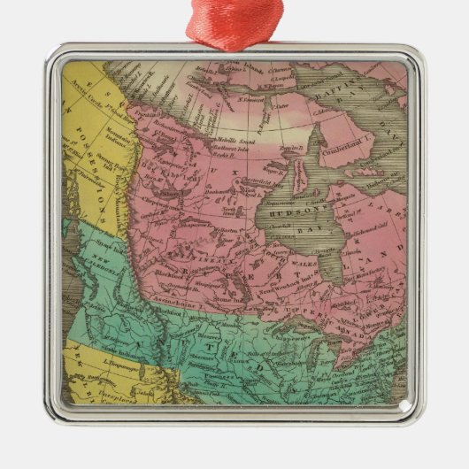 Noord-Amerika 5 Metalen Ornament (Voorkant)