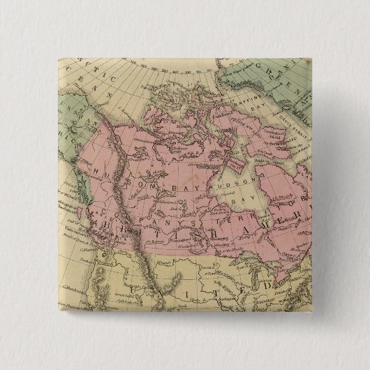 Noord-Amerika 6 Vierkante Button 5,1 Cm (Voorkant)
