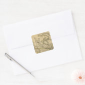 Noord-Amerika 7 Vierkante Sticker (Envelop)