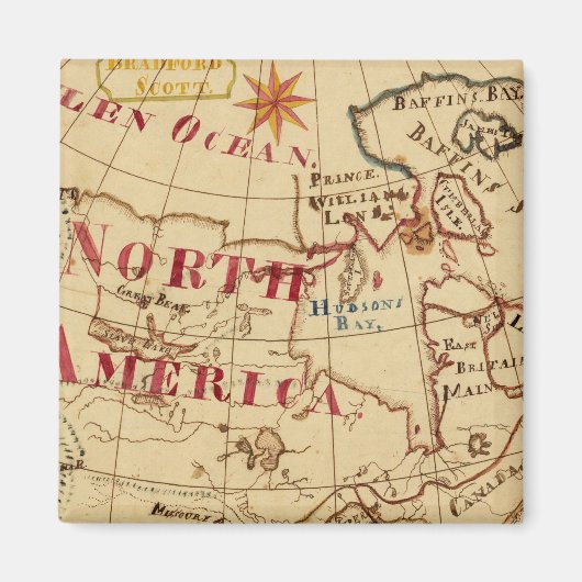 Noord-Amerika 8 Magneet (Voorkant)