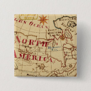 Noord-Amerika 8 Vierkante Button 5,1 Cm