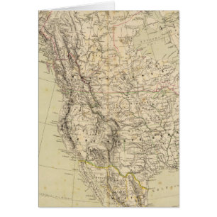 Noord-Amerika Atlas Map met Indiase stammen