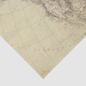 Noord-Amerika Atlas Map met Indiase stammen Tissuepapier (Detail)