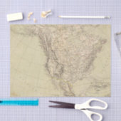 Noord-Amerika Atlas Map met Indiase stammen Tissuepapier (Craft)