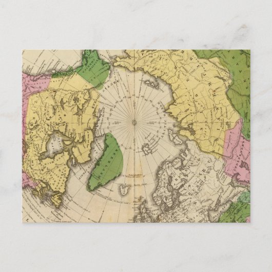 Noord-Amerika, Azië Briefkaart (Voorkant)