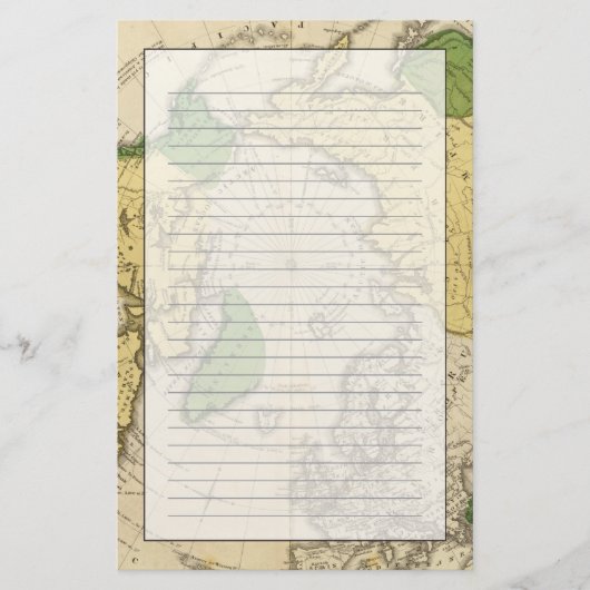 Noord-Amerika, Azië Briefpapier (Voorkant)