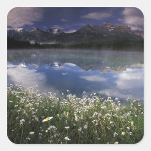 Noord-Amerika, Canada, Alberta, Banff Nationaal Vierkante Sticker