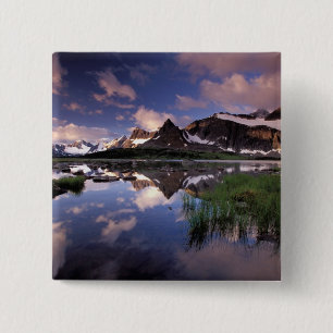 Noord-Amerika, Canada, Alberta, Jasper 4 Vierkante Button 5,1 Cm