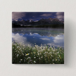 Noord-Amerika, Canada, Alberta, Nationaal park Ban Vierkante Button 5,1 Cm