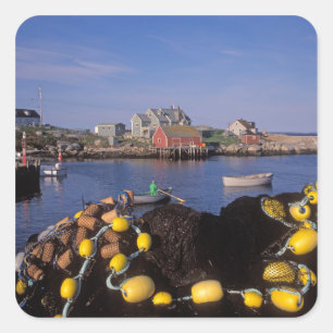 Noord-Amerika, Canada, Nova Scotia, Peggy's Vierkante Sticker