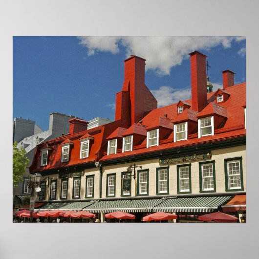 Noord-Amerika, Canada, Quebec, Oude stad Quebec. 3 Poster (Voorkant)