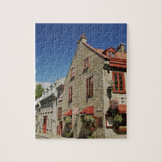Noord-Amerika, Canada, Quebec, Oude Stad Quebec. Legpuzzel (Verticaal)