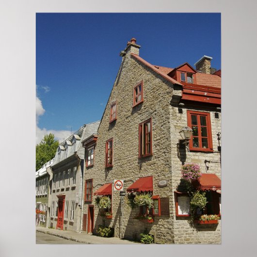 Noord-Amerika, Canada, Quebec, Oude Stad Quebec. Poster (Voorkant)