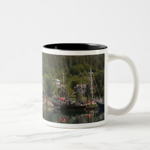 Noord-Amerika, Canada, Queen Charlotte-eilanden, 4 Tweekleurige Koffiemok