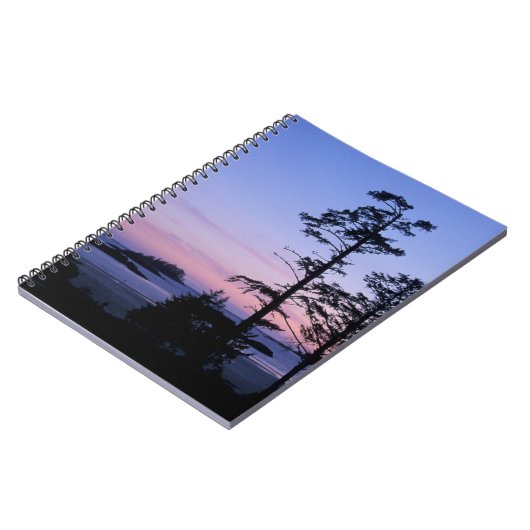 Noord-Amerika, Canada, Vancouver Island, bomen Notitieboek (Linkerzijde)