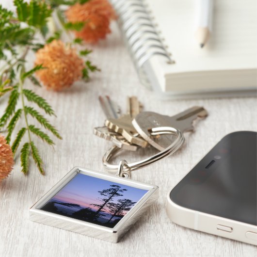 Noord-Amerika, Canada, Vancouver Island, bomen Sleutelhanger (Zijkant)