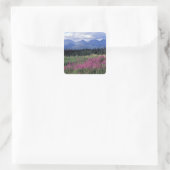 Noord-Amerika, Canada, Yukon. Vuurbloemen Vierkante Sticker (Tas)