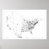 Noord-Amerika Census Dotmap Poster (Voorkant)