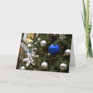 Noord-Amerika. De decoratie van Kerstmis op boom Feestdagen Kaart