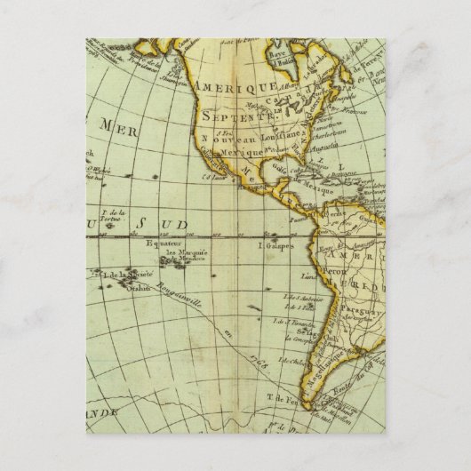 Noord-Amerika en Zuid-Amerika Briefkaart (Voorkant)