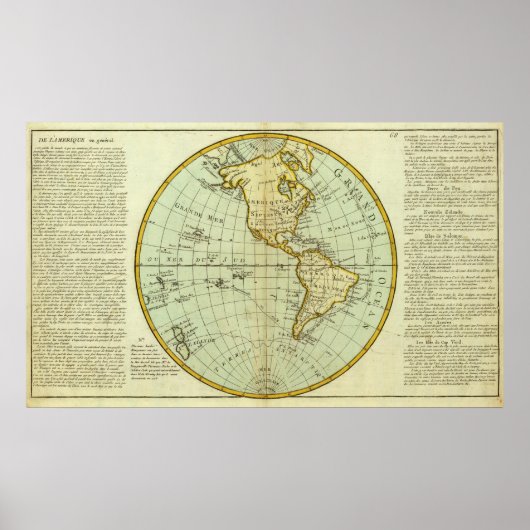 Noord-Amerika en Zuid-Amerika Poster (Voorkant)