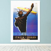 Noord-Amerika Express ~ Italiaanse Lijn - XL Canvas Afdruk (Insitu (Houten vloer))