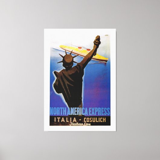 Noord-Amerika Express ~ Italiaanse Lijn - XL Canvas Afdruk (Voorkant)