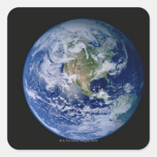 Noord-Amerika gezien vanuit de ruimte Vierkante Sticker