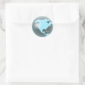 Noord-Amerika Glass Wereldbol Ronde Sticker (Tas)