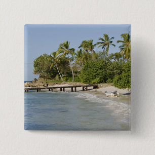 Noord-Amerika, het Caribisch gebied, de Dominicaan Vierkante Button 5,1 Cm